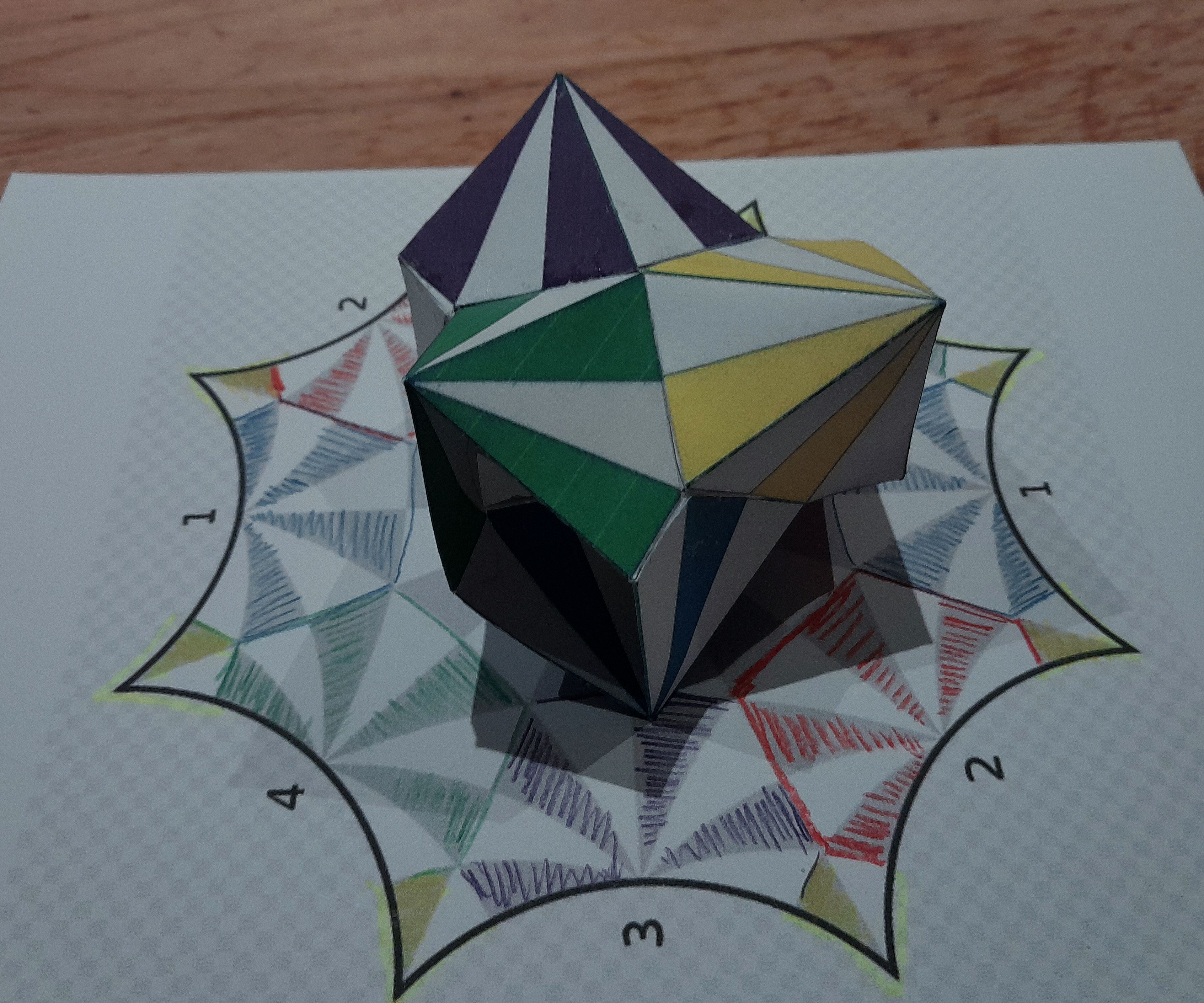 Cardboard model of Bolza surface