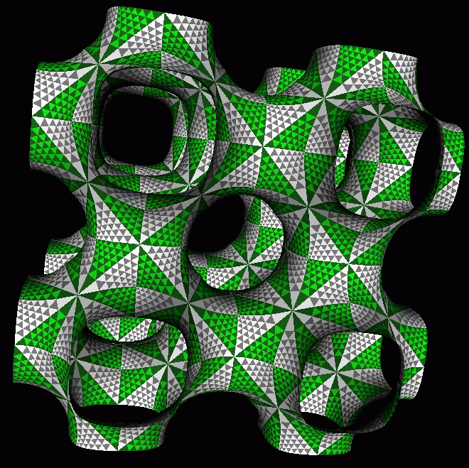 Lattice of constant Gaussian curvature