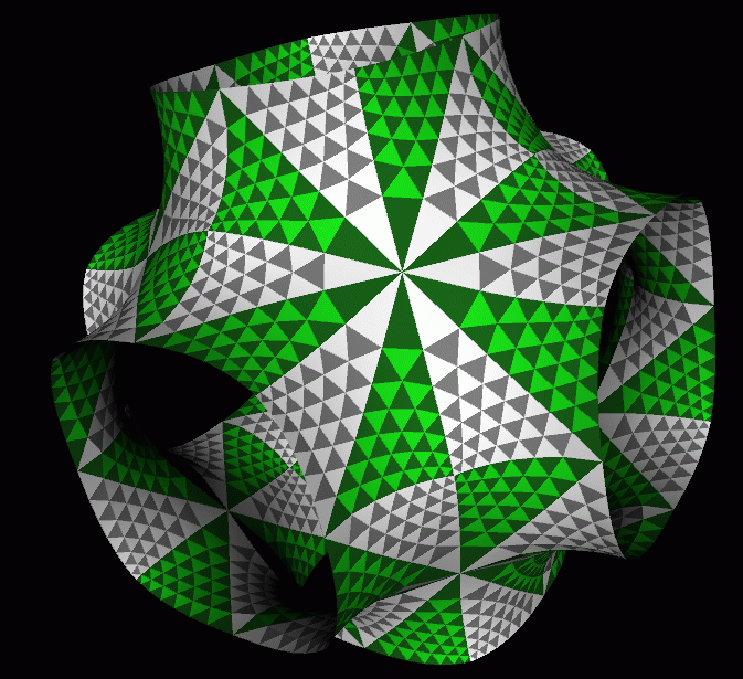 Constant Gaussian curvature surface tiled by (6,4)