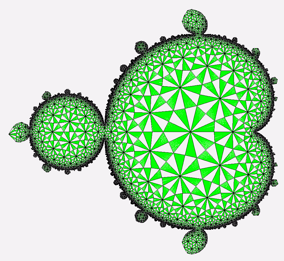 Hyperbolically tiled Mandelbrot