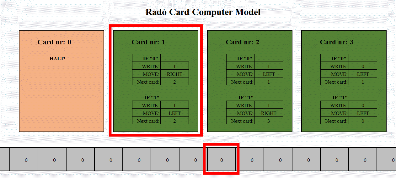 Animation of Rado cards
